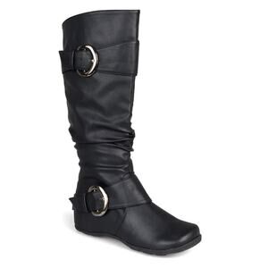 Journee Collection Women's Wide Calf Paris Boot Black Size 7